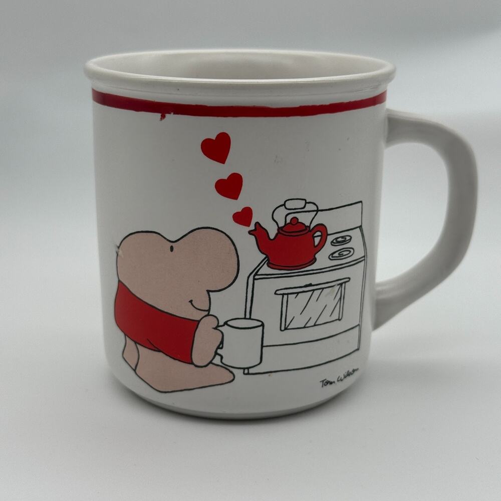 Vintage 1980 Ziggy Mug Love Talk Tom Wilson Fine Stoneware Coffee Cup Teapot 80s